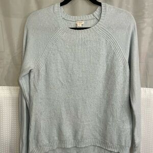 J. Crew Soft Light Blue Crew Neck Sweater